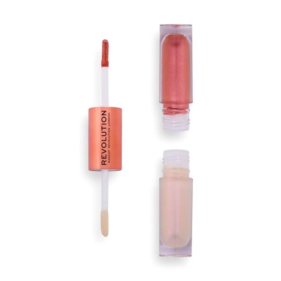 Revolution Infatuated Double Up Liquid Eyeshadow Shadow 2 Colors 1 Tool - Picture 1 of 3